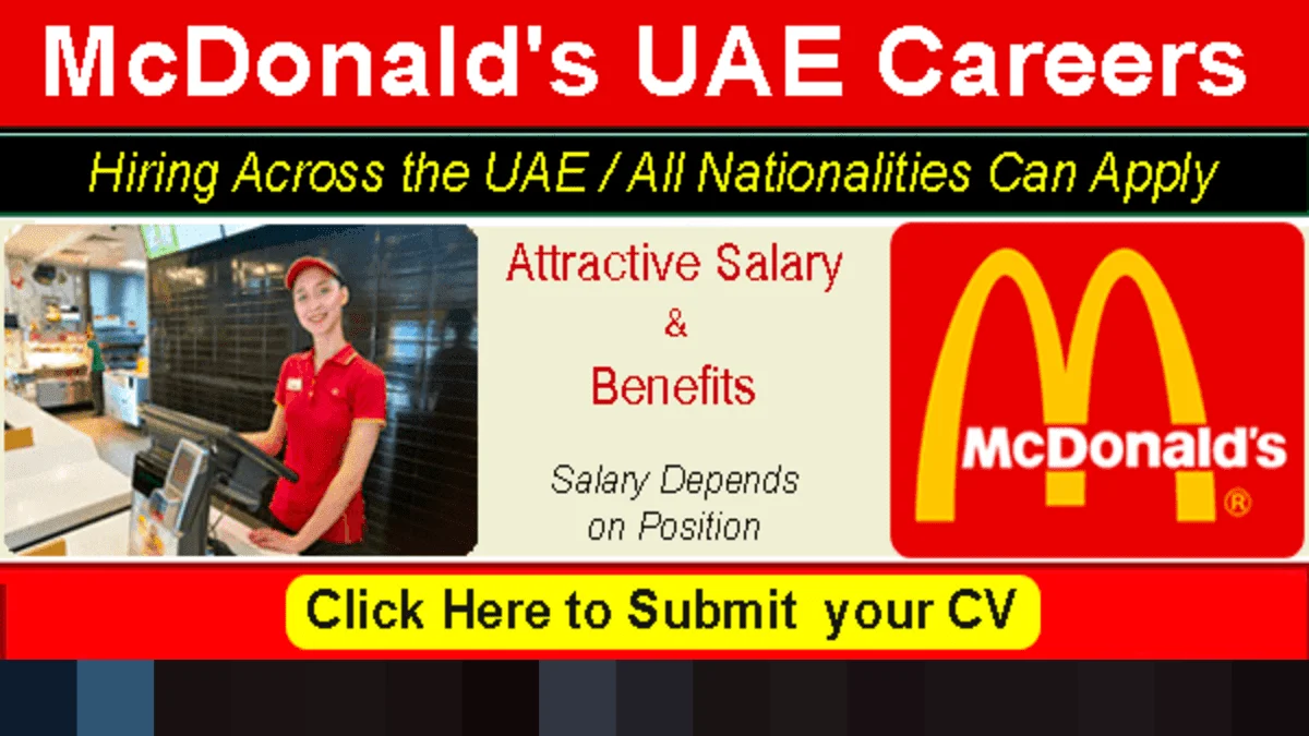 McDonalds Careers in UAE – Restaurant Job Openings