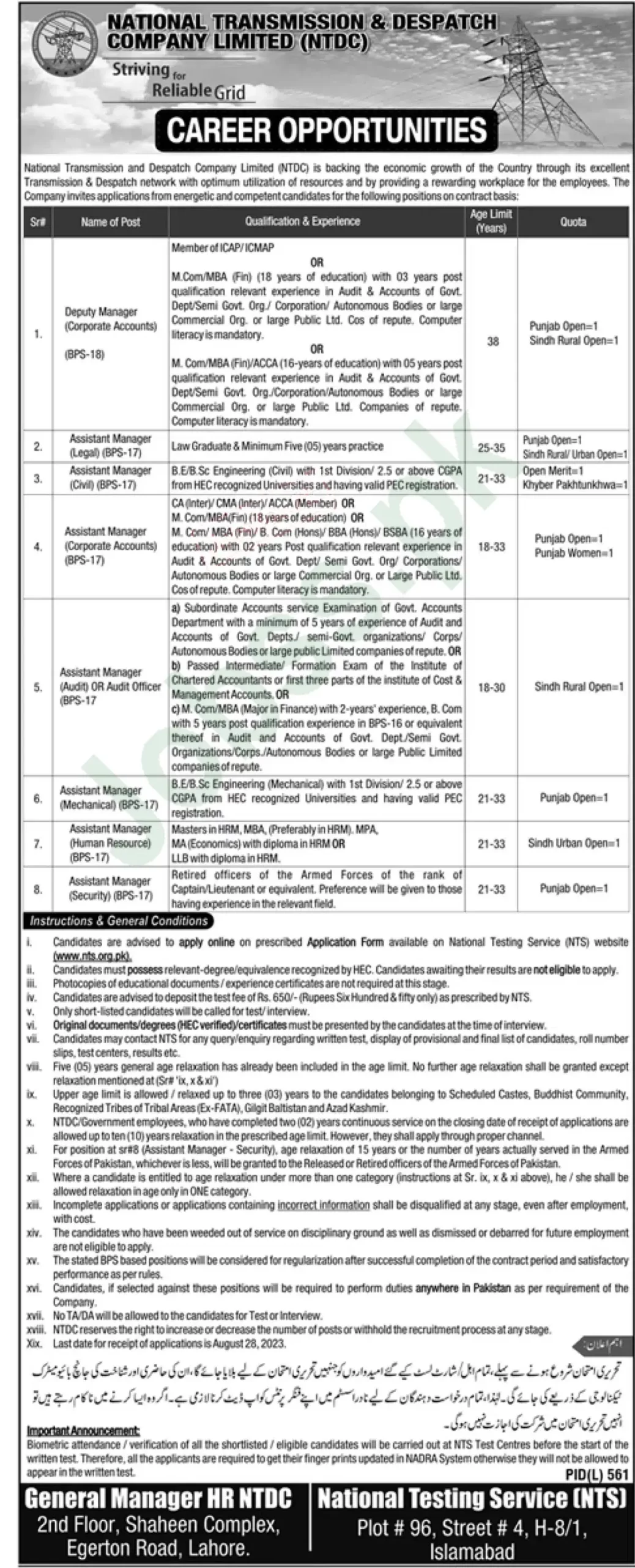 NTDC Jobs